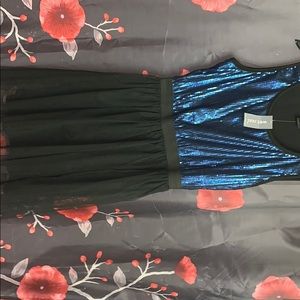 Sequen Blue And Black Dress